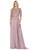 Dancing Queen - 2980 Embroidered Bateau A-line Dress Mother of the Bride Dresses XS / Mocha