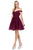 Dancing Queen - 3070 Beaded Lace Fit And Flare Cocktail Dress Homecoming Dresses XS / Burgundy