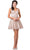 Dancing Queen - 3103 Glitter Mesh Fit and Flare Cocktail Dress Cocktail Dresses XS / Gold