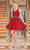 Dancing Queen 3296 - Sleeveless Floral Lace Cocktail Dress Special Occasion Dress XS / Burgundy