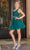 Dancing Queen 3296 - Sleeveless Floral Lace Cocktail Dress Special Occasion Dress XS / Hunter Green