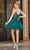 Dancing Queen 3308 - V-Neck Curled A-Line Cocktail Dress Special Occasion Dress