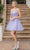 Dancing Queen 3316 - Applique V-Neck Tulle Cocktail Dress Special Occasion Dress XS / Lilac