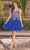 Dancing Queen 3330 - Embroidered Bodice Cocktail Dress Cocktail Dresses XS / Royal Blue