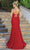 Dancing Queen 4254 - V-neck Lace Up Back Evening Gown Special Occasion Dress