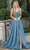 Dancing Queen 4259 - Faux Wrap Sleeveless Evening Dress Special Occasion Dress XS / Blue