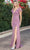 Dancing Queen 4279A - V Neck Formal Glittered Gown Long Dresses XS / Dusty Rose