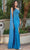 Dancing Queen 4284 - Long Cape Beaded Evening Gown Evening Dresses XS / Dusty Blue