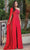 Dancing Queen 4284 - Long Cape Beaded Evening Gown Evening Dresses XS / Red