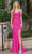Dancing Queen 4297 - Sleeveless Satin Long Dress Special Occasion Dress XS / Fuchsia