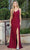 Dancing Queen 4305 - Cowl Ruched Prom Dress Prom Dresses XS / Burgundy