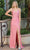 Dancing Queen 4305 - Draped High Slit Prom Dress Special Occasion Dress