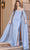 Dancing Queen 4306 - Off Shoulder Prom Gown With Cape Special Occasion Dress XS / Dusty Blue