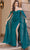 Dancing Queen 4306 - Off Shoulder Prom Gown With Cape Special Occasion Dress XS / Hunter Green