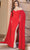 Dancing Queen 4306 - Off Shoulder Prom Gown With Cape Special Occasion Dress XS / Red