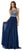 Dancing Queen 9282 Rhinestone Crusted Illusion A-Line Navy Prom Dress CCSALE