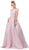 Dancing Queen - Appliqued V-Neck Ballgown 2626 - 1 pc Dusty Pink In Size L Available CCSALE L / Dusty Pink