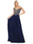 Dancing Queen - Beaded Lace Chiffon Gown 2818SC CCSALE S / Navy