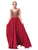 Dancing Queen - Beaded Lace Chiffon Gown 2818SC CCSALE XS / Burgundy