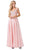 Dancing Queen - Beaded Lace Chiffon Gown 2818SC Mother of the Bride Dresses XS / Blush