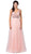 Dancing Queen - Beaded Sleeveless A-Line Prom Gown 2520 - 1 pc Blush In Size XS Available CCSALE XS / Blush