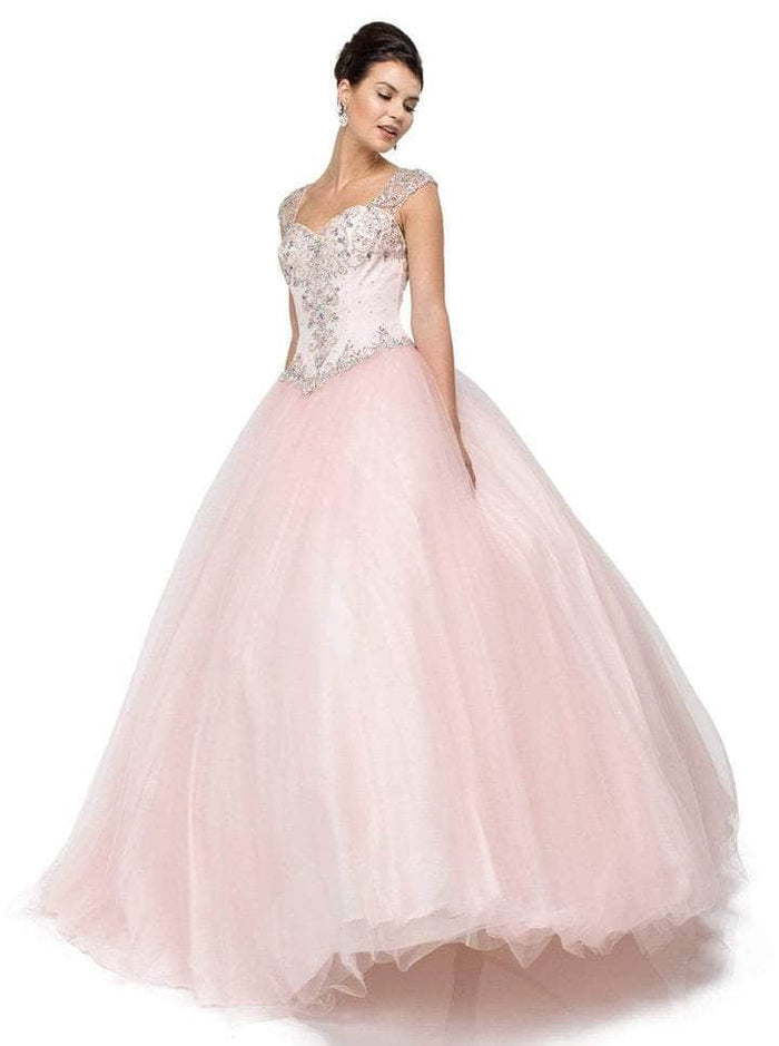 Dancing Queen - Bedazzled Sweetheart Ballgown 1104 - 1 pc Blush in Size XL Available CCSALE XL / Blush