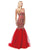 Dancing Queen Bridal - 9932 Lavishly Beaded Embroidered Sweetheart Mermaid Gown Prom Dresses XS / Red