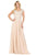 Dancing Queen - Cap Sleeve Floral Lace Prom Dress 4122 - 1 pc Champagne In Size L and 1 pc Mocha in Size L Available CCSALE