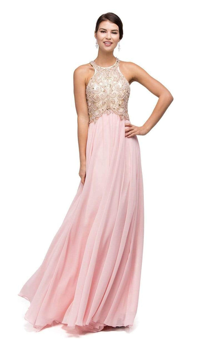 Dancing Queen Chiffon Halter A-Line Evening Dress 9776 CCSALE