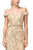 Dancing Queen - Embellished Deep Off-Shoulder Sheath Dress 3218 - 1 pc Gold In Size S Available CCSALE