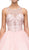 Dancing Queen - Embellished Illusion Jewel Neckline Quinceanera Ball Gown 1160 CCSALE XL / Blush