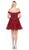 Dancing Queen Embellished Off-Shoulder A-line Homecoming Dress 3018 - 1 pc Burgundy In Size XS Available CCSALE XS / Burgundy