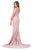 Dancing Queen - Floral Embroidered Illusion Off Shoulder Prom Dress 2274 CCSALE M / Dusty Pink