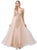 Dancing Queen - Gilt-Appliqued Illusion Overskirt Gown 2525 - 1 pc Champagne In Size L Available CCSALE L / Champagne