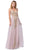 Dancing Queen - Gilt-Appliqued Illusion Overskirt Gown 2525 - 1 pc Dusty Pink In Size L Available CCSALE