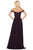 Dancing Queen - Off Shoulder Lace Gown with Lace 2933 - 1 pc Plum In Size XS Available CCSALE