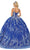 Dancing Queen - Sleeveless Lace-Up Back Tie Embellished Ballgown 1641 - 1 pc Royal Blue in Size XS Available CCSALE XS / Royal Blue