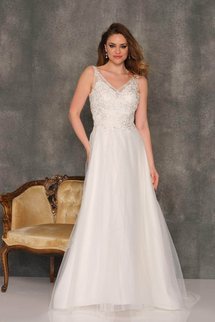 Dave & Johnny 10465 - Tulle A-Line Bridal Gown Special Occasion Dress