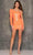 Dave & Johnny 10855W - Sequin Long Sleeve Cocktail Dress Special Occasion Dress 14 / Tangerine