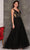 Dave & Johnny A10246 - Plunging Sweetheart A-Line Prom Dress Special Occasion Dress 00 / Black/Nude