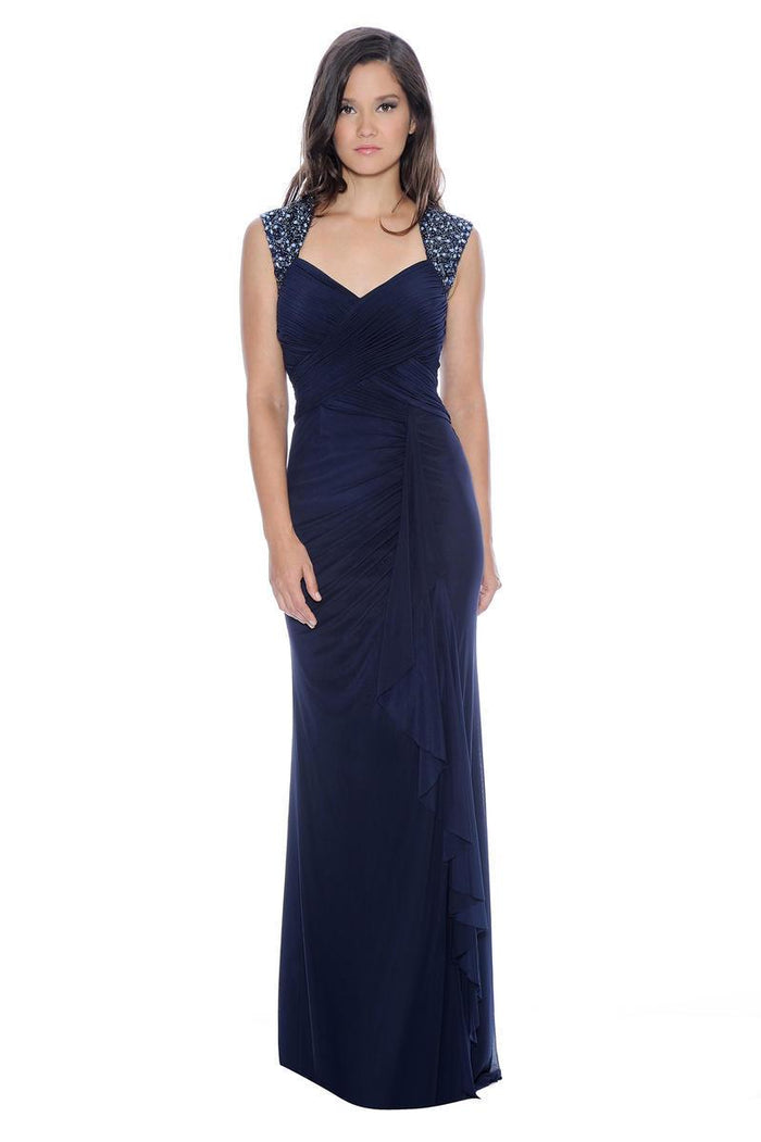 Decode 1.8 - 182852 Princess Anne Style Jersey Sheath Dress - 1 pc Navy In Size 6 Available CCSALE 6 / Navy