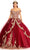 Elizabeth K GL1972 - Off-shoulder Sweetheart Neck Ball Gown Ball Gowns XS / Burgundy