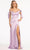 Elizabeth K GL1994 - Tie Strap Satin A-Line Prom Dress Special Occasion Dress XS / Lilac