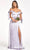 Elizabeth K GL1994 - Tie Strap Satin A-Line Prom Dress Special Occasion Dress XS / Silver