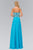 Elizabeth K - GL2018 Strapless Embroidered Chiffon Gown Prom Dresses XS / Aqua