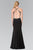 Elizabeth K - GL2265 Sequined Halter Long Dress with Slit Special Occasion Dress