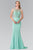 Elizabeth K - GL2267 Sleeveless Beaded Long Dress Special Occasion Dress XS / Tiffany