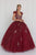 Elizabeth K - GL2427 Embellished Sweetheart Ballgown with Bolero Special Occasion Dress XS / Burgundy