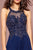 Elizabeth K - GL2690 Illusion Embroidery Appliqued A-Line Dress Evening Dresses