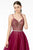 Elizabeth K - GL2991 Embellished Deep V-Neck A-Line Dress Prom Dresses